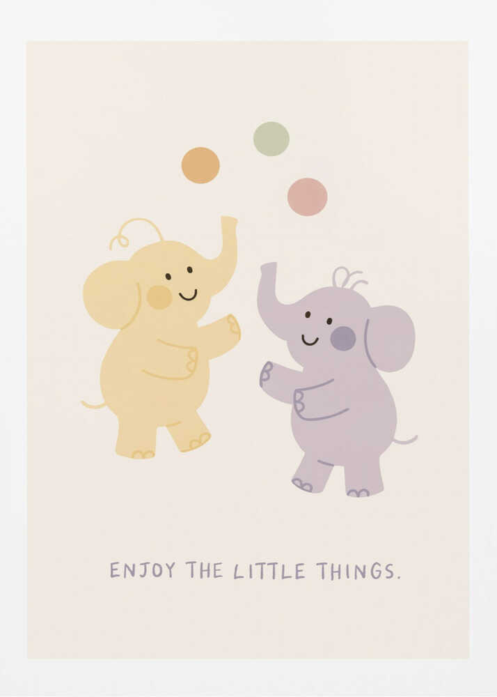 Enjoy the Little Things – Elephant Nursery Metal Wall Art