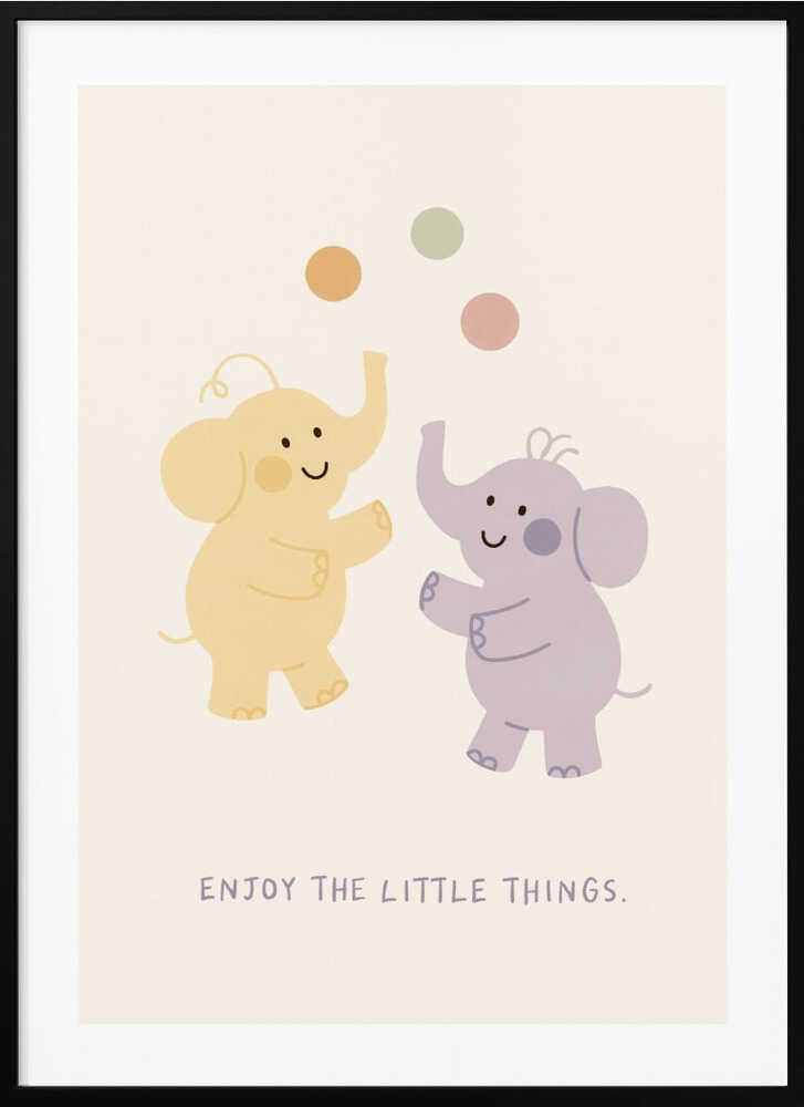 Enjoy the Little Things – Elephant Nursery Metal Wall Art