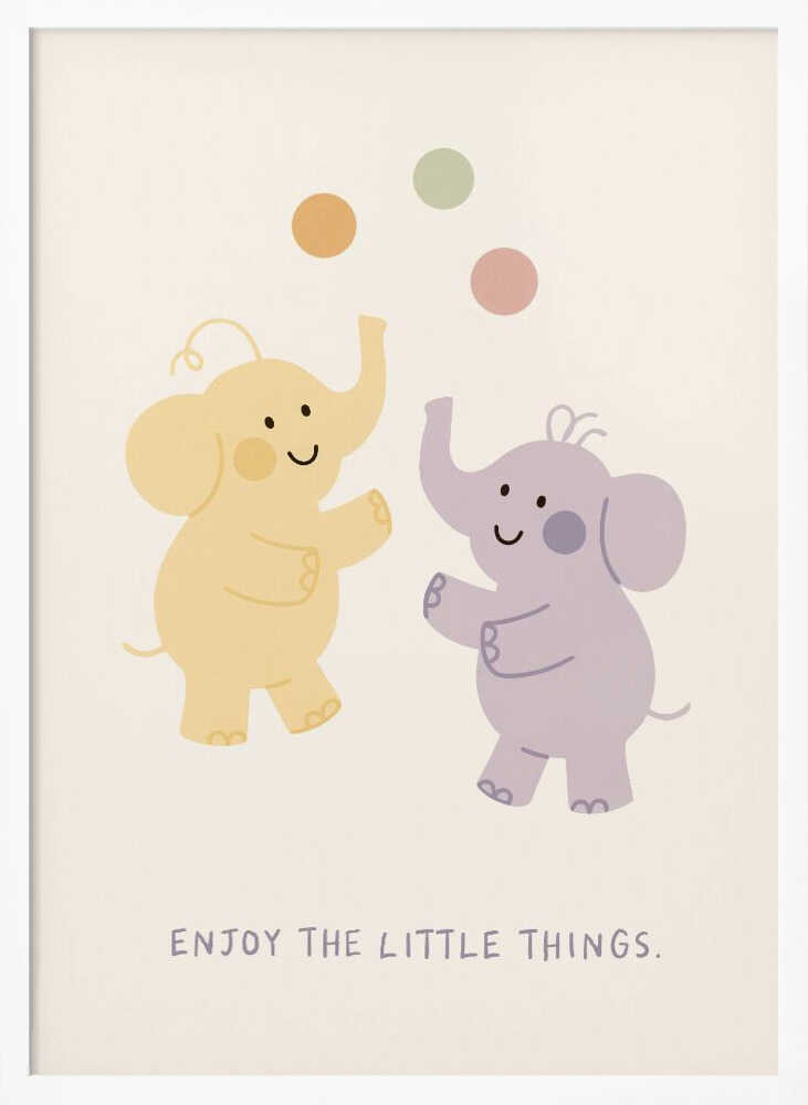 Enjoy the Little Things – Elephant Nursery Metal Wall Art