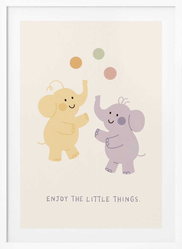 Enjoy the Little Things – Elephant Nursery Metal Wall Art