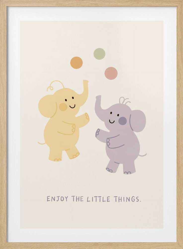 Enjoy the Little Things – Elephant Nursery Metal Wall Art