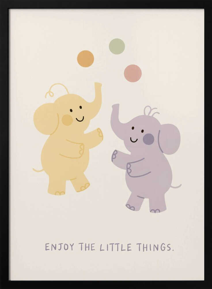 Enjoy the Little Things – Elephant Nursery Metal Wall Art