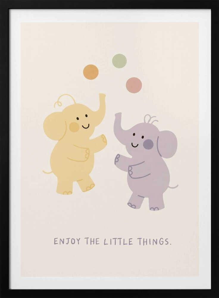 Enjoy the Little Things – Elephant Nursery Metal Wall Art