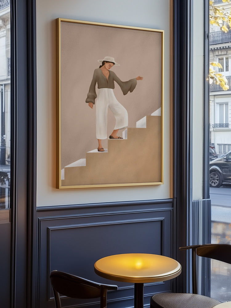Elegant Steps Minimalist Print on Metal