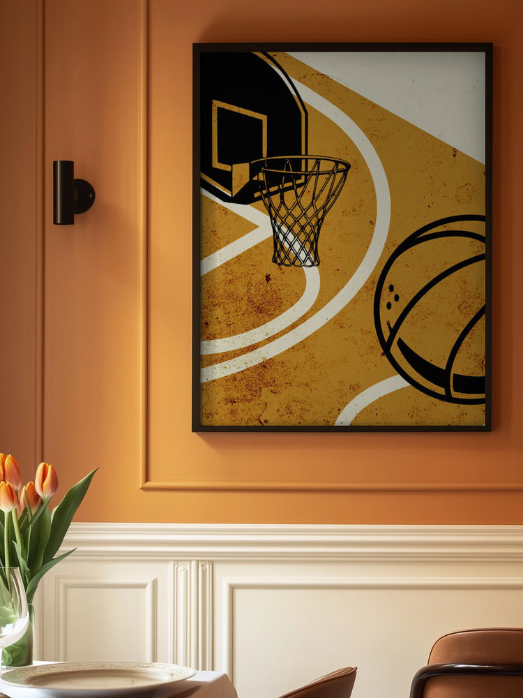 Hoop Dreams Basketball Metal Wall Art