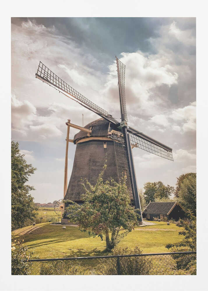 Windmill Serenity – Nature Metal  Wall Art
