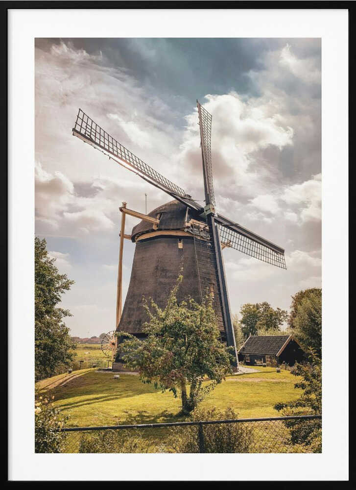 Windmill Serenity – Nature Metal  Wall Art