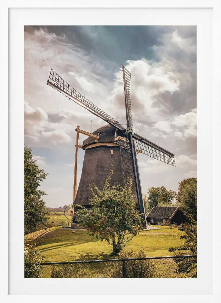 Windmill Serenity – Nature Metal  Wall Art