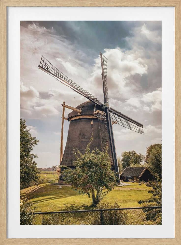 Windmill Serenity – Nature Metal  Wall Art