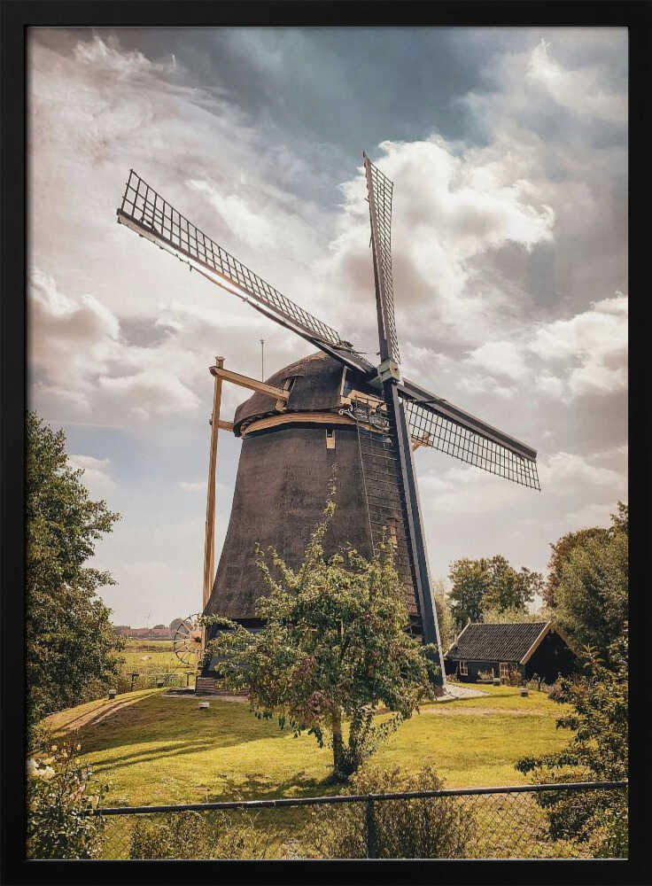 Windmill Serenity – Nature Metal  Wall Art