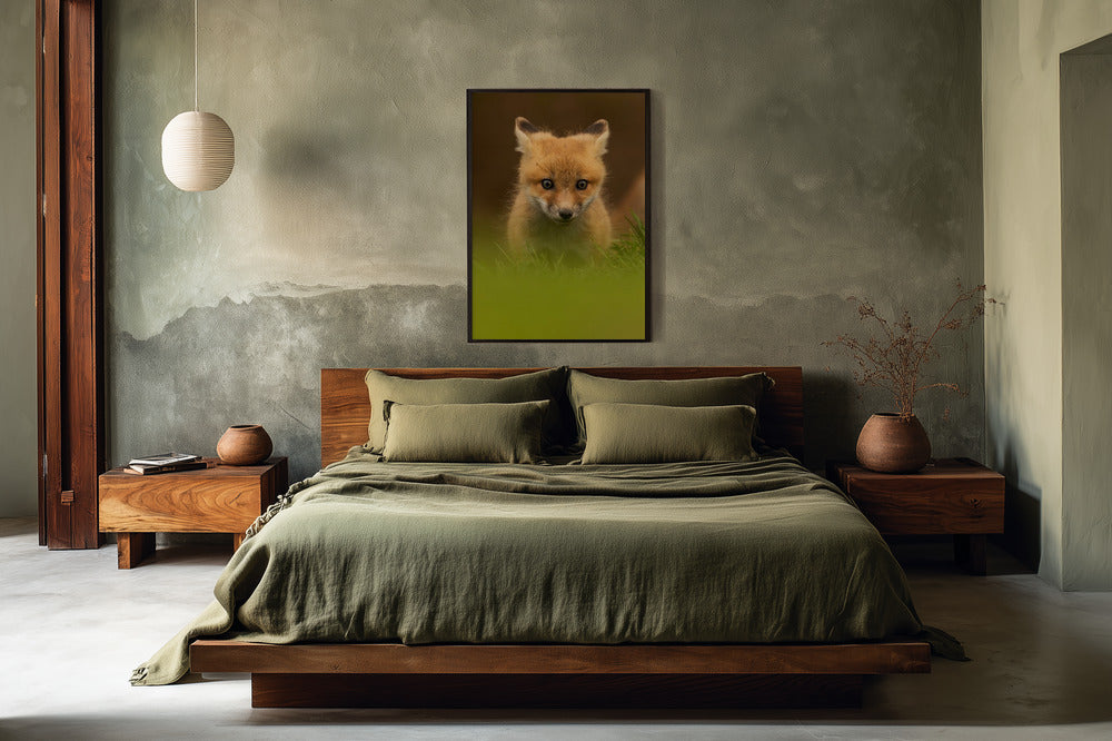 “Curious Forest Whisper” Animal Metal Wall Art