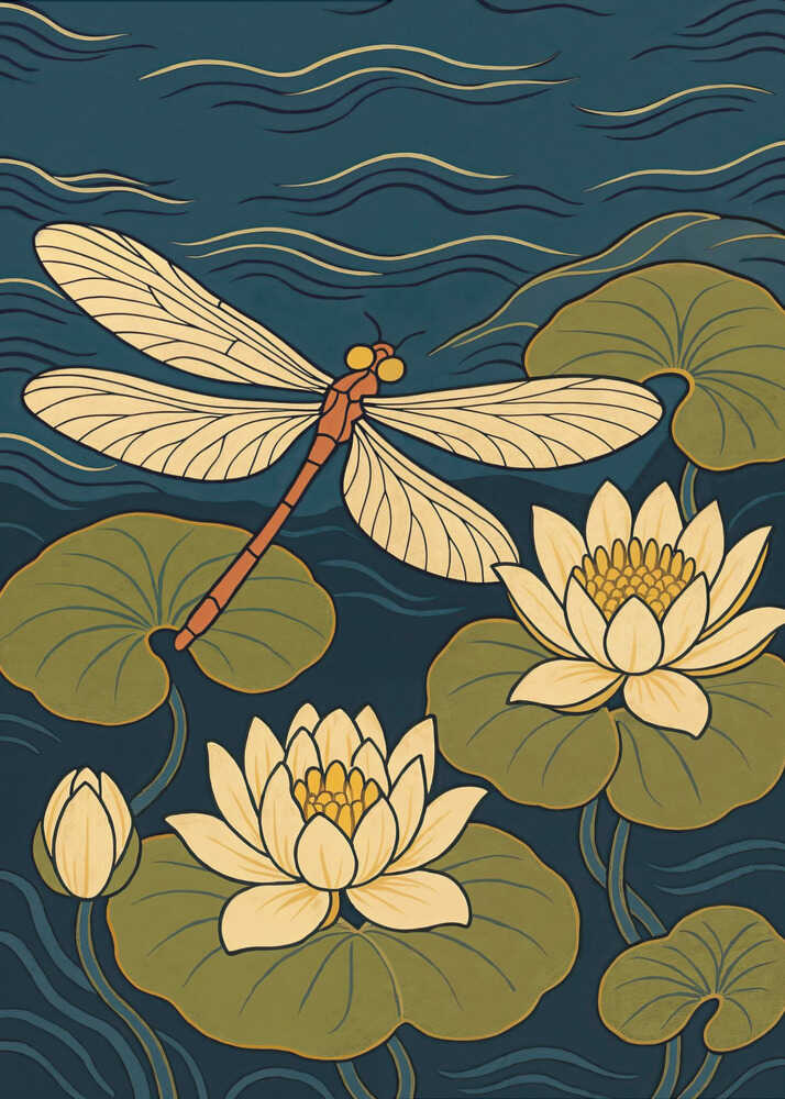 "Dragonfly Serenity: Abstract Metal Wall Art"