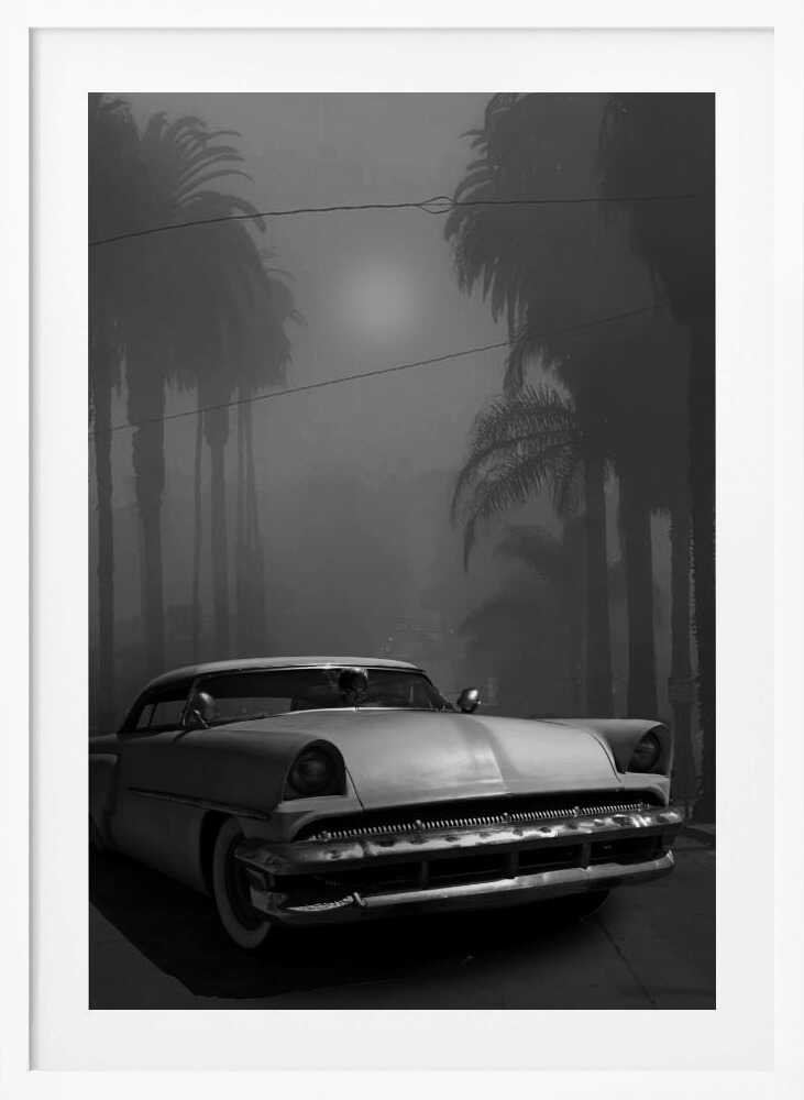 “Midnight Boulevard Classic” Car Metal Wall Art