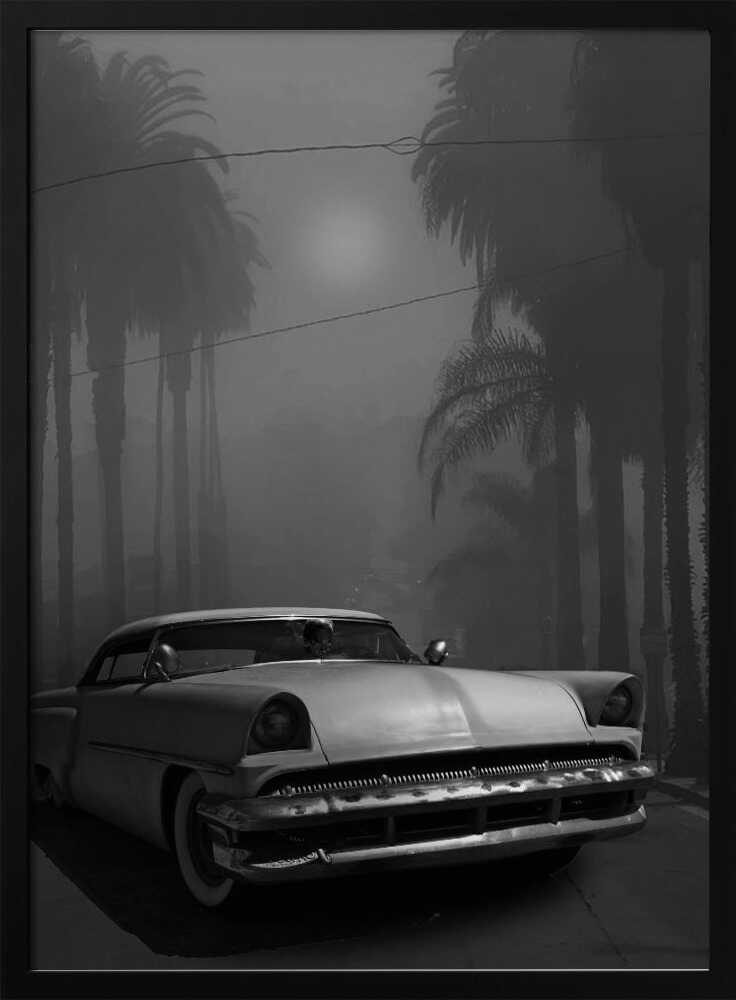 “Midnight Boulevard Classic” Car Metal Wall Art