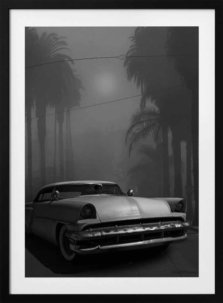“Midnight Boulevard Classic” Car Metal Wall Art
