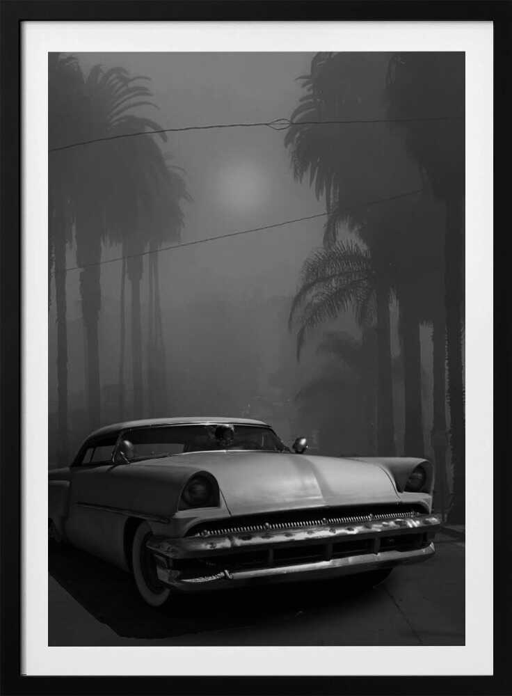 “Midnight Boulevard Classic” Car Metal Wall Art