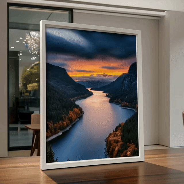 Metal prints display