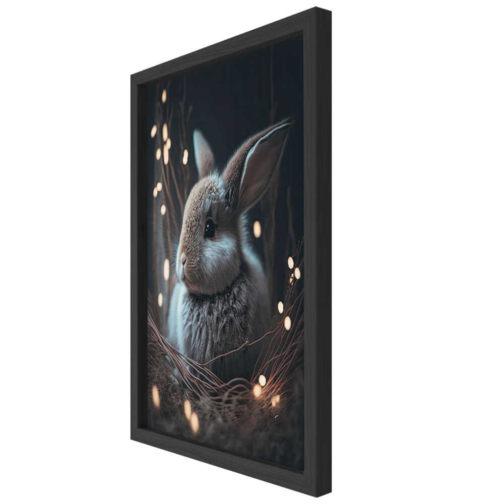 "Easter Bunny Glow Metal Wall Art"