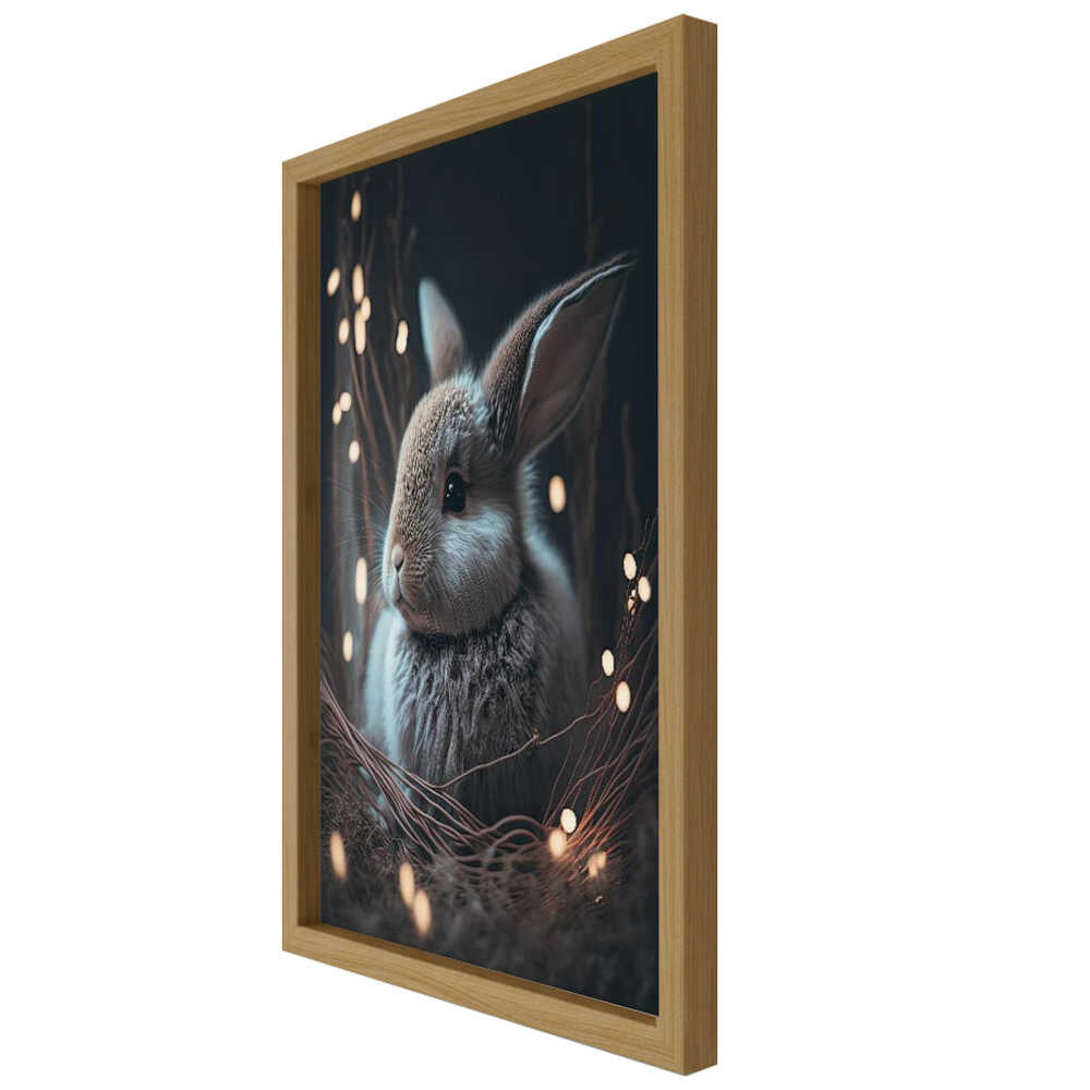 "Easter Bunny Glow Metal Wall Art"