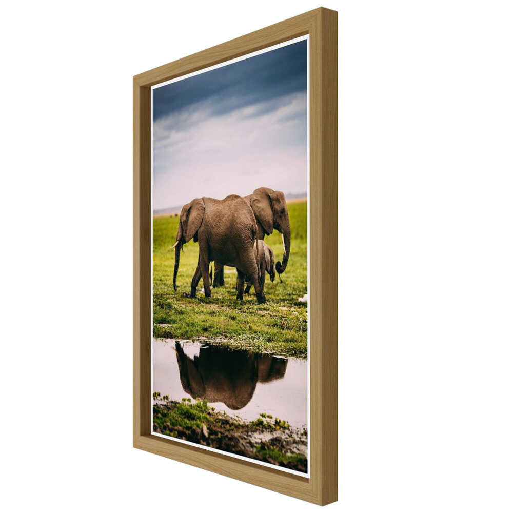 Elephant Family Journey Metal Wall Art