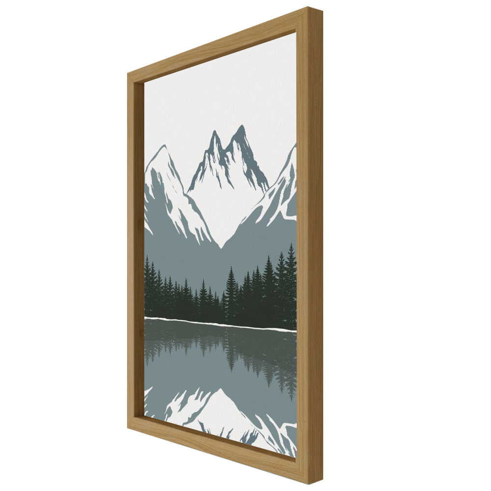 Alpine Reflection Minimalist Metal Wall Art