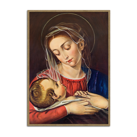 Mother Mary And Baby Jesus 4 HD Metal Wall Art