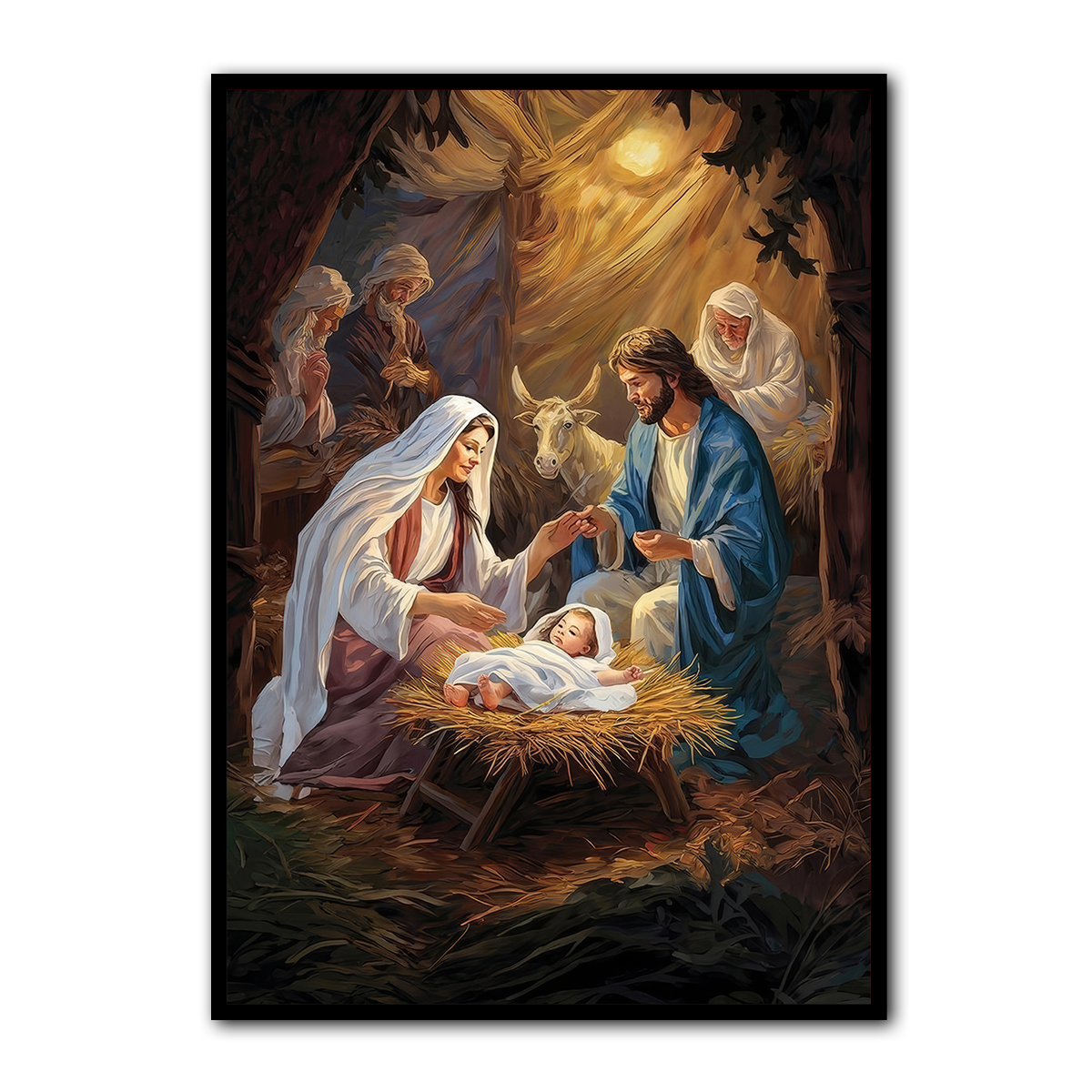 The Light of Bethlehem – Holy Family  Metal Wall Art