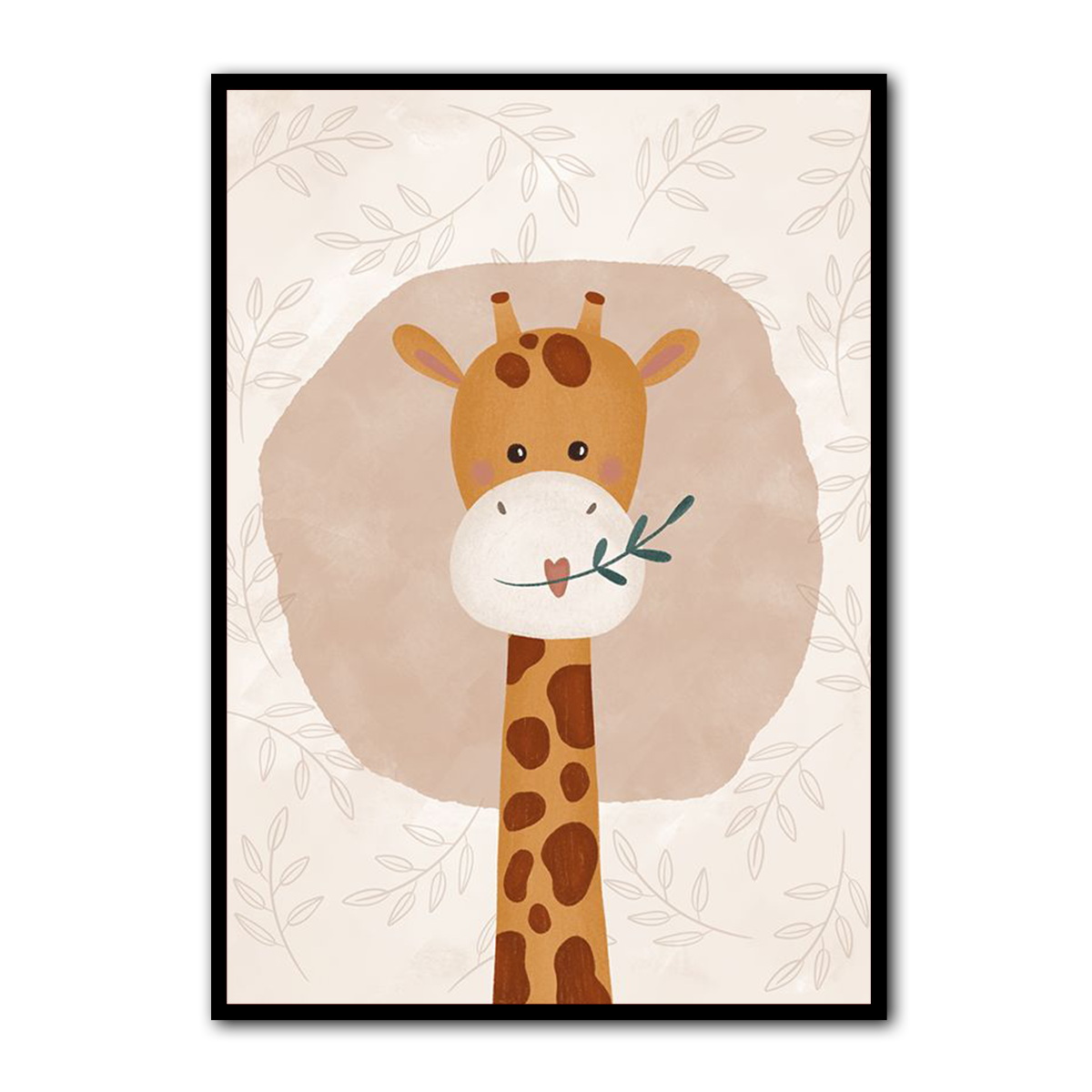 Baby Giraffe Nursery Metal Wall Art