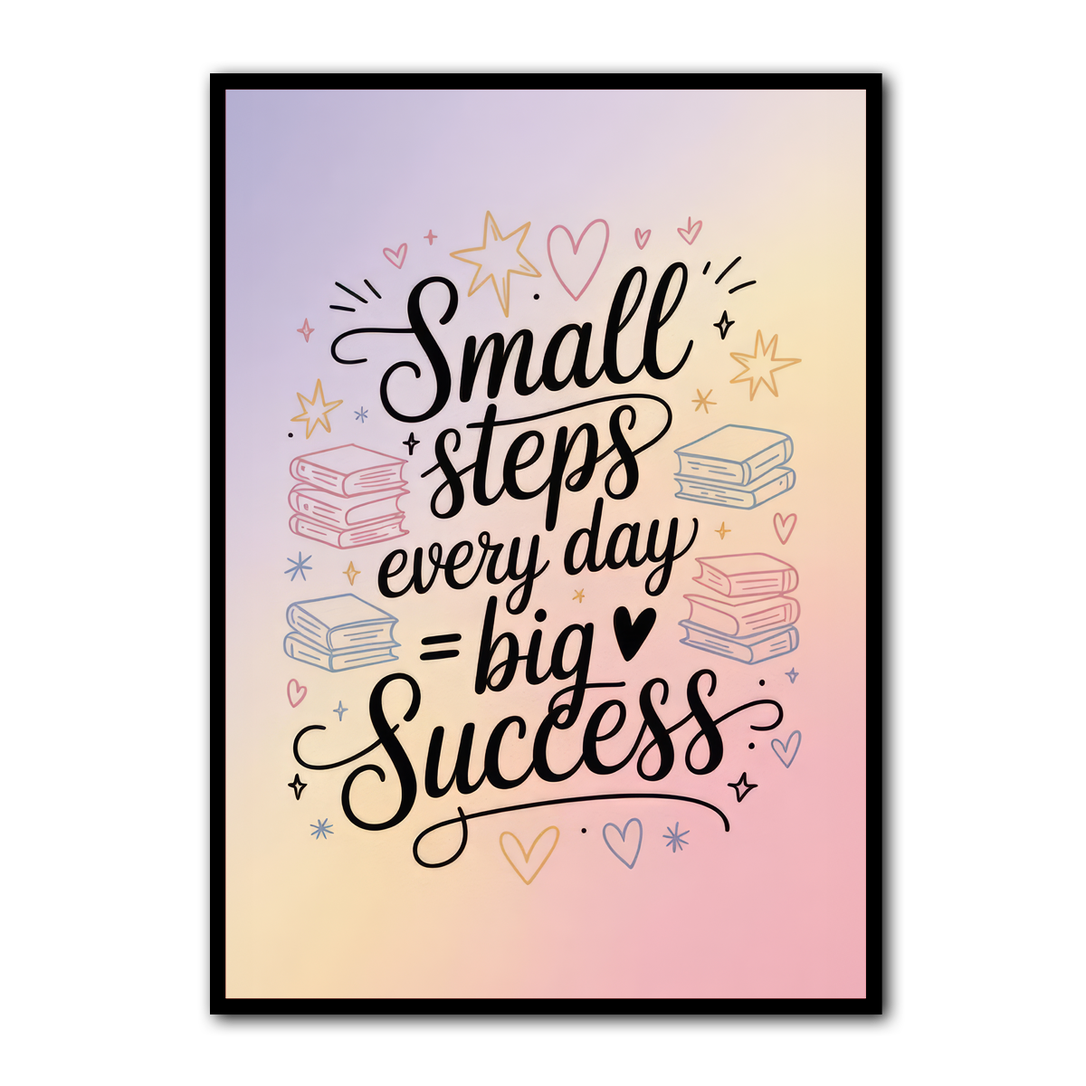 Small Steps Big Success – Motivational Quote Metal Wall Art