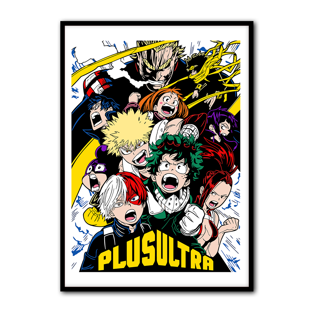 Plus Ultra Hero Squad Metal Wall Print