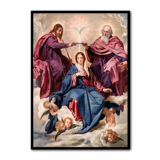 the coronation of the virgin HD Metal Wall Art