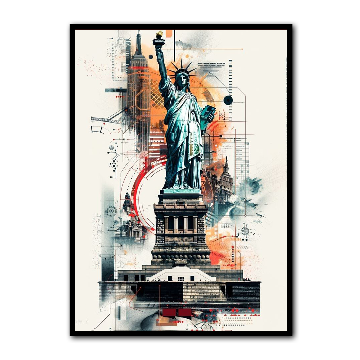 Statue of Liberty – New York City Metal  Wall Art