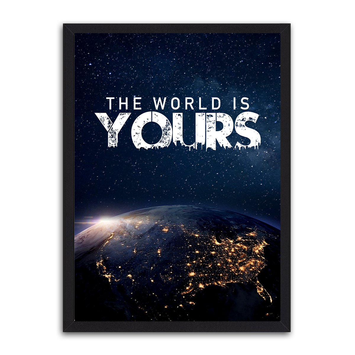 The World is Yours HD metal wall art.