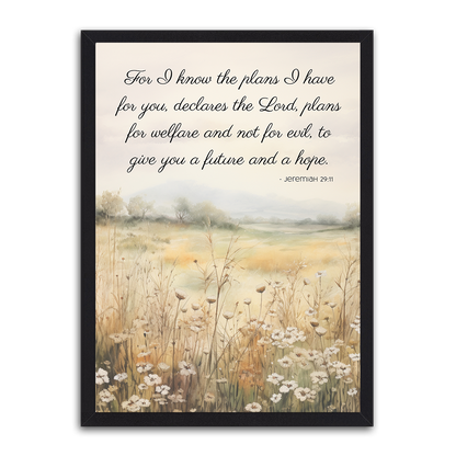 Jeremiah 29:11 Bible Quote - HD Metal Wall Art