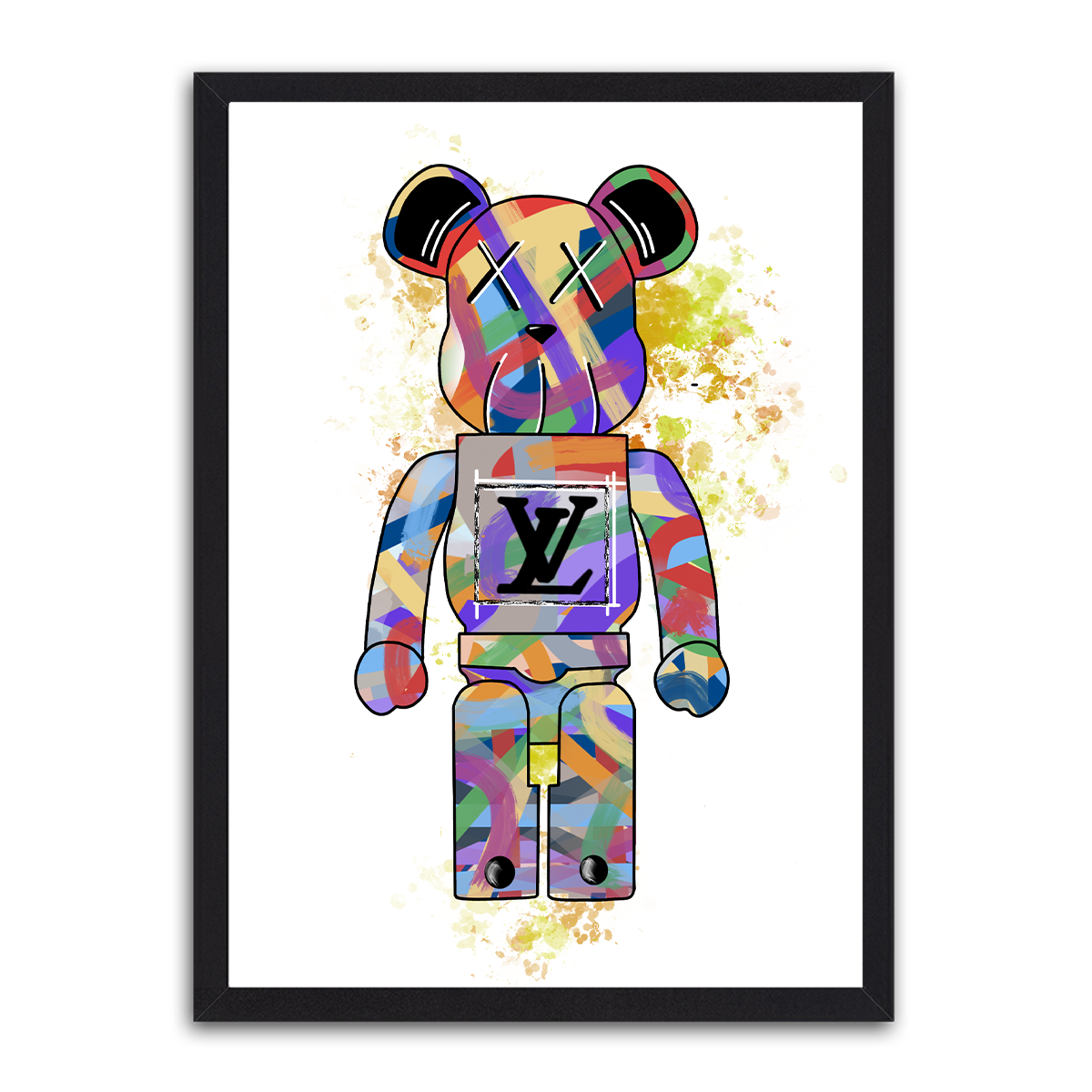 Whimsical Doll Drawing: HD Metal Wall Art