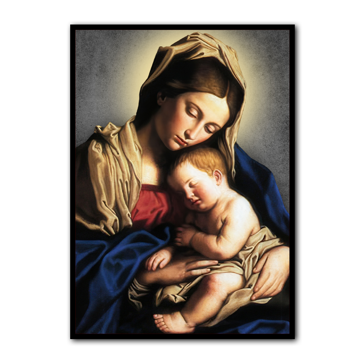Eternal Grace – Mother Mary & Baby Jesus HD Metal Wall Art