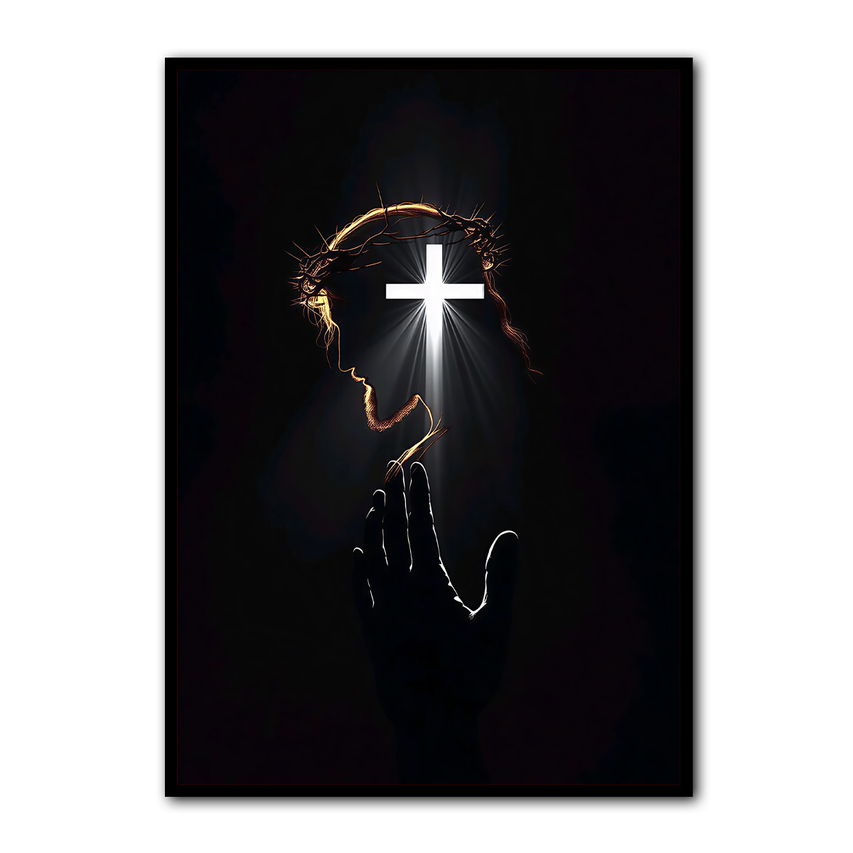 “Light of Salvation” – Christian Wall Art | Jesus & Cross HD Metal Print