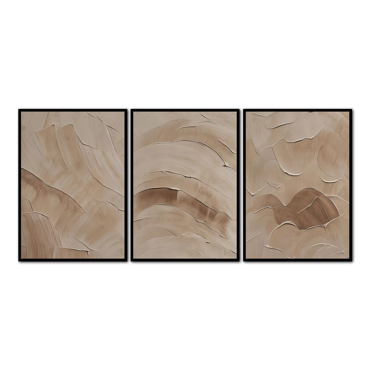 “Earthen Flow” – 3-Panel Metal Wall Art