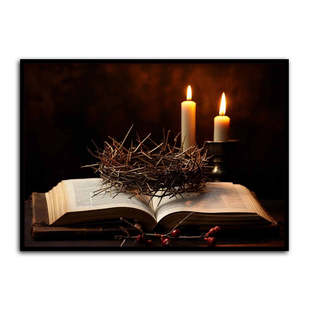 The Passion & the Word – Crown of Thorns HD Metal Wall Art