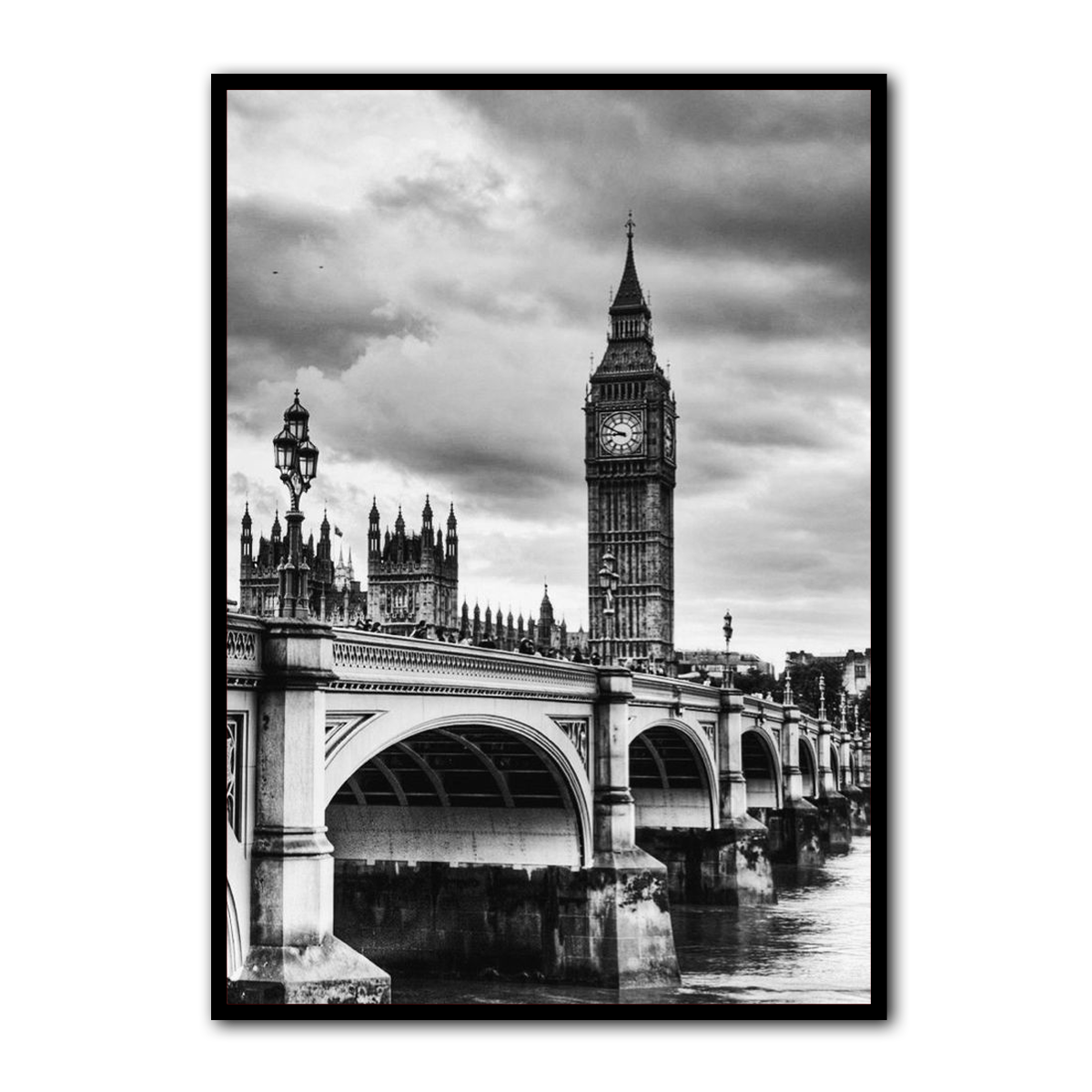 “Timeless London Bridge” – Black & White City  Metal Wall Art