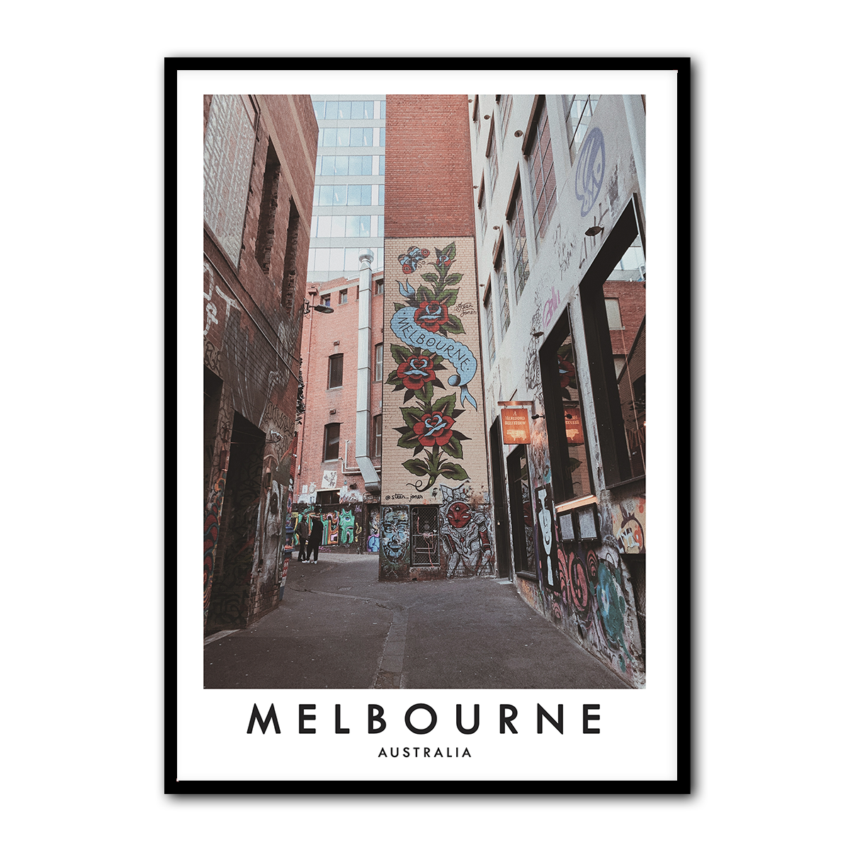 Melbourne Street Art Metal Wall Print