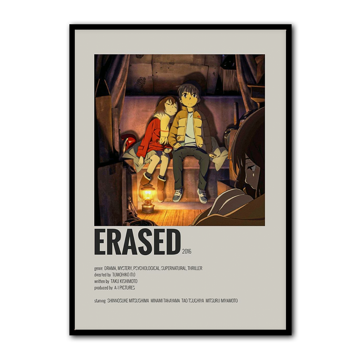 “Time and Memory” ERASED Anime Metal Wall Art