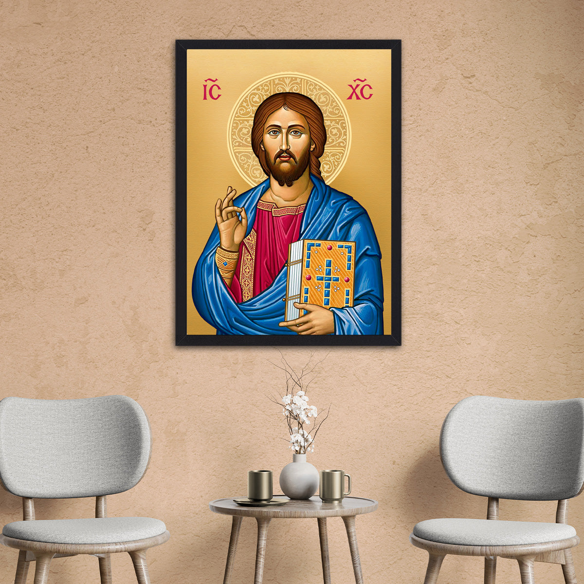 Christ Icon HD Metal Wall Art