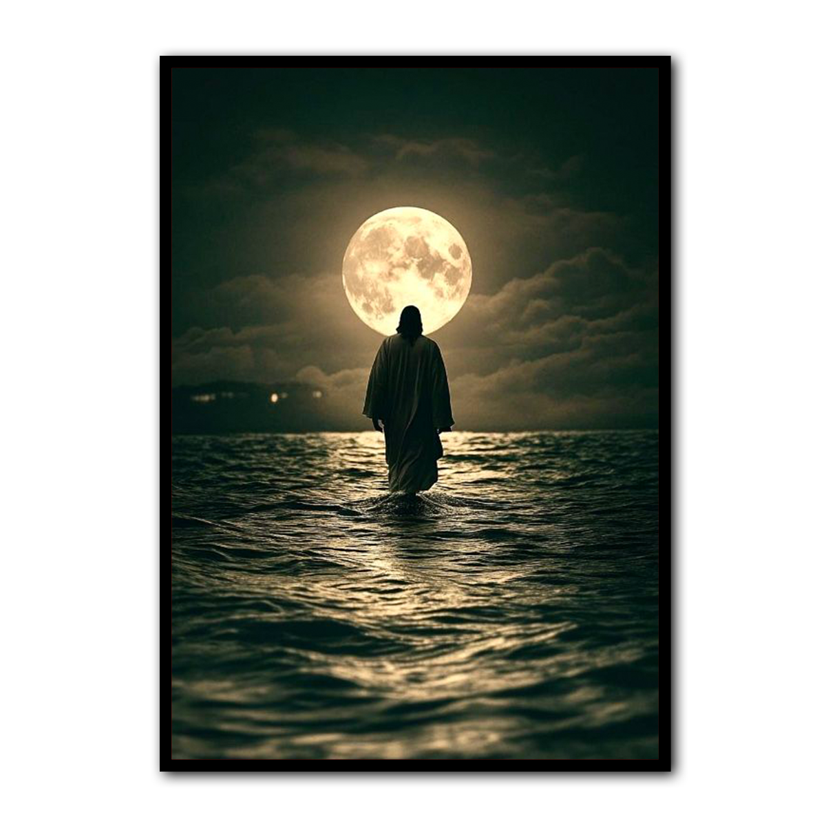 “Walk by Faith” – Jesus Walking on Water Christian Metal  Wall Art