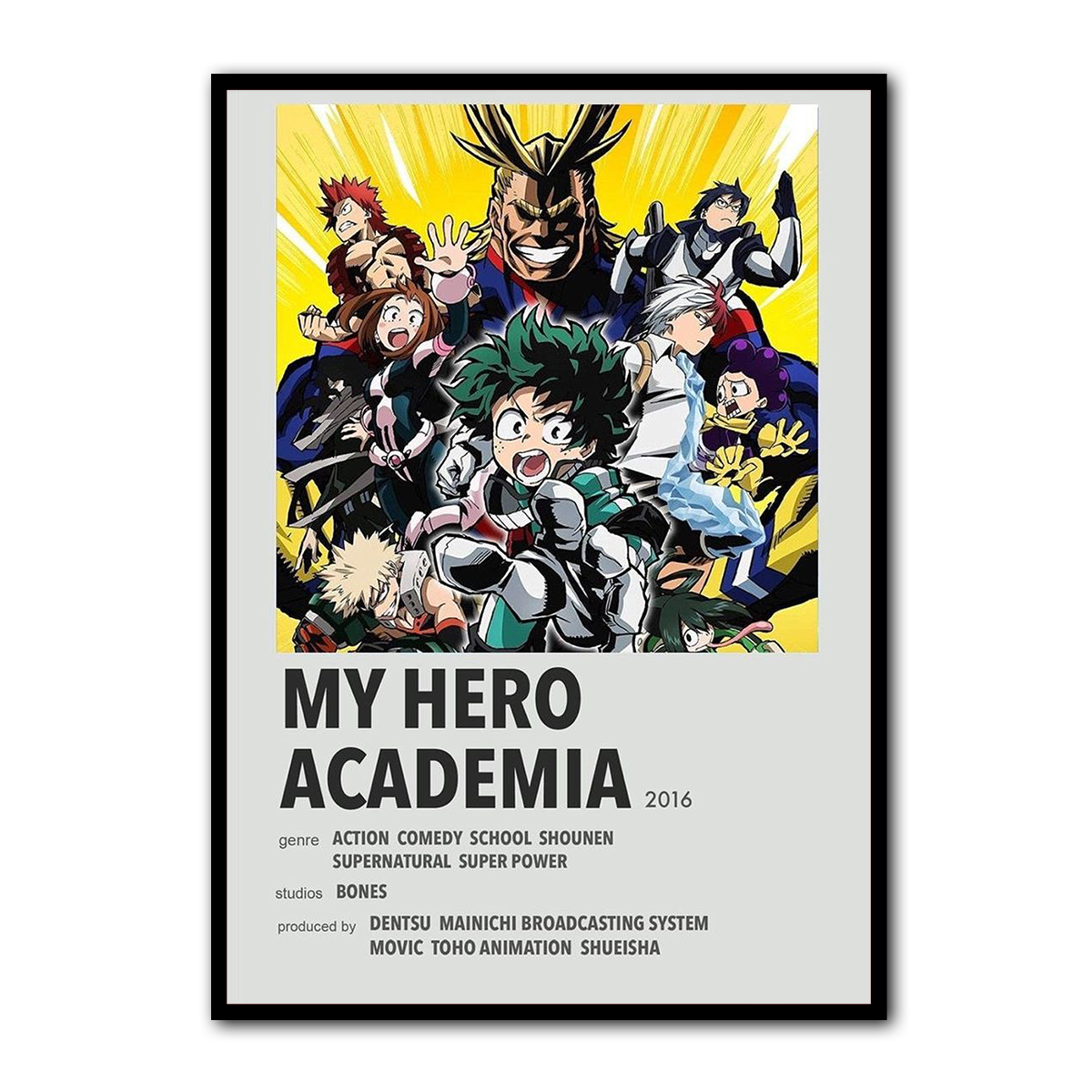 “Plus Ultra” My Hero Academia Metal Wall Art