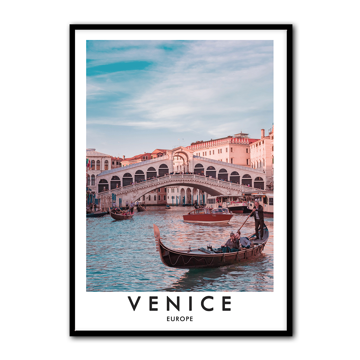 Romantic Venice Canal Metal Wall Art