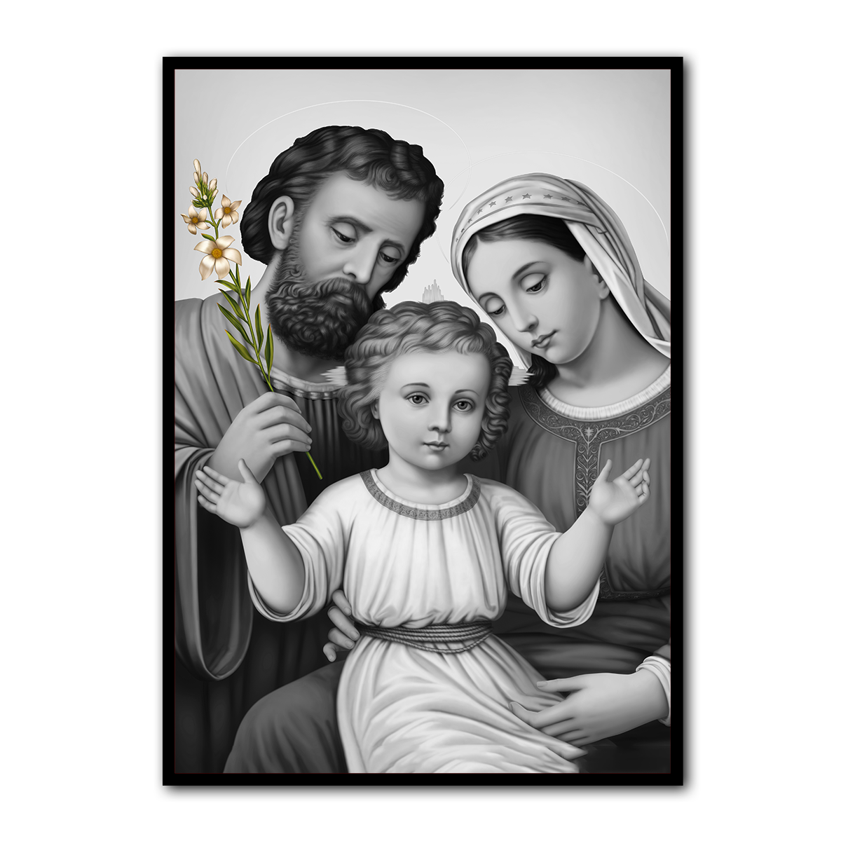 Jesus, Mary & Joseph – Holy Family Metal  Wall Art