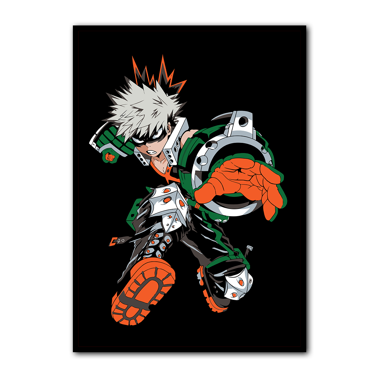 Bakugo Explosion Mode Metal Wall Art