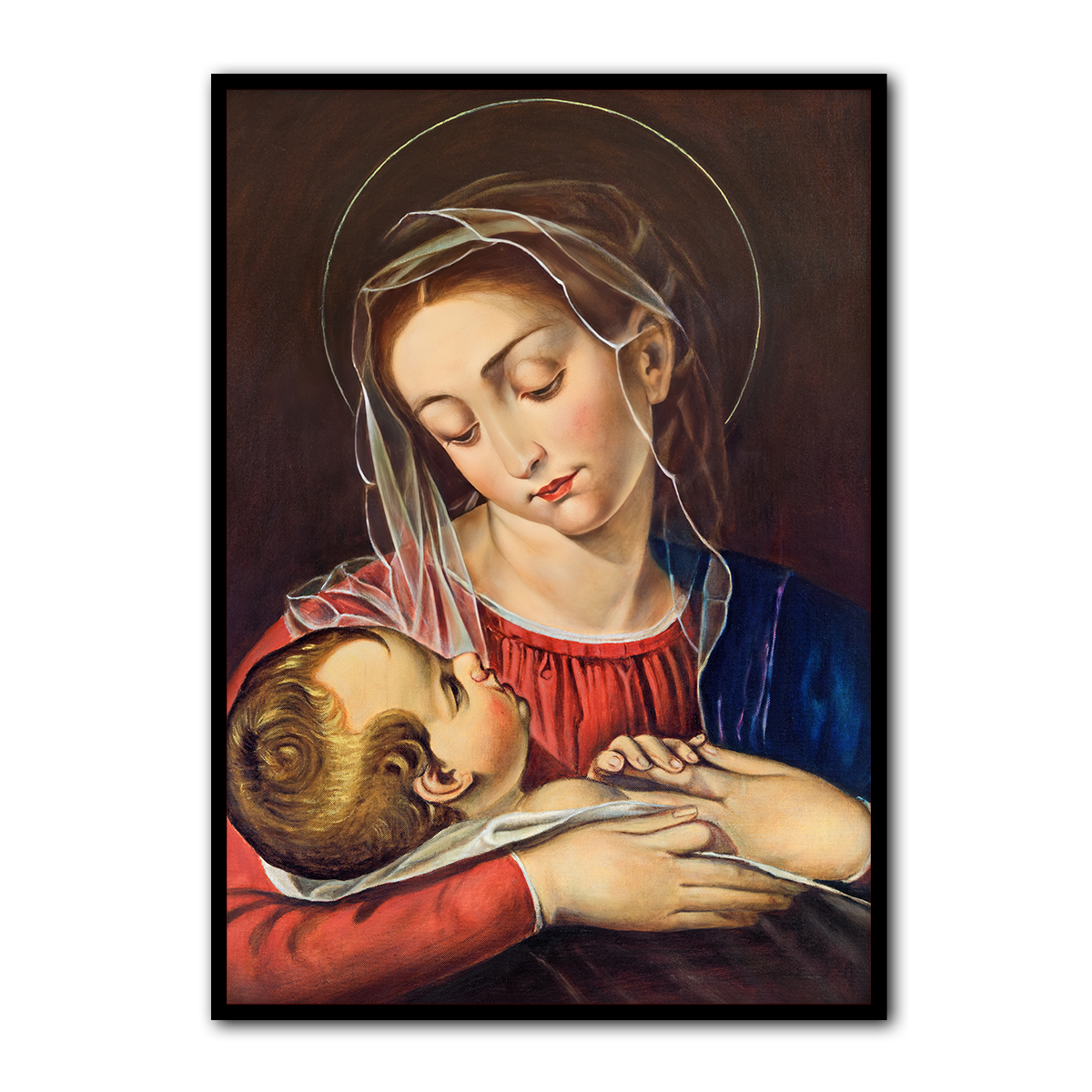 Mother Mary And Baby Jesus 4 HD Metal Wall Art