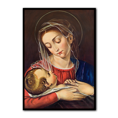 Mother Mary And Baby Jesus 4 HD Metal Wall Art